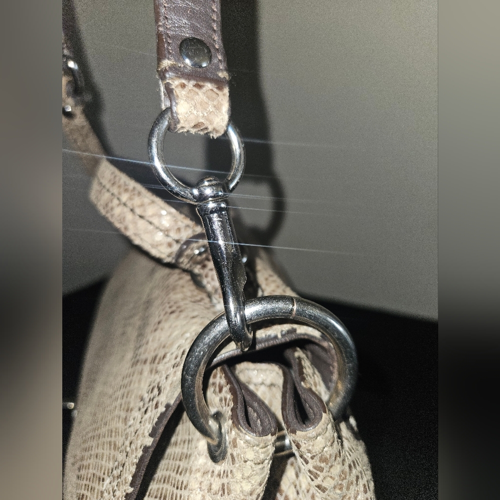 Coach Taupe Snake-Embossed Crossbody Bag - Picture 11 of 14